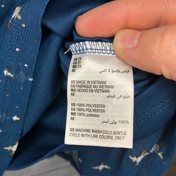 NWOT Style & Co Blue Sheer Ruffled Top Sz 2X - Picture 5 of 9